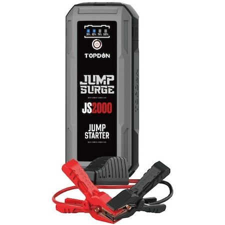 Topdon 2000 Peak Amp Battery Jumpstarter, Power Bank, and LED Flashlight JS2000